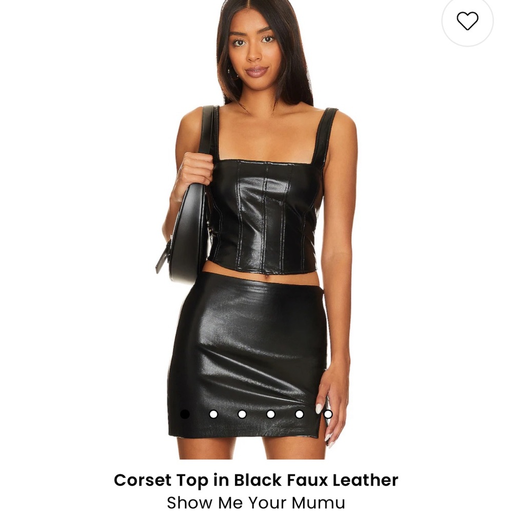 Show me your Mumu leather crop top